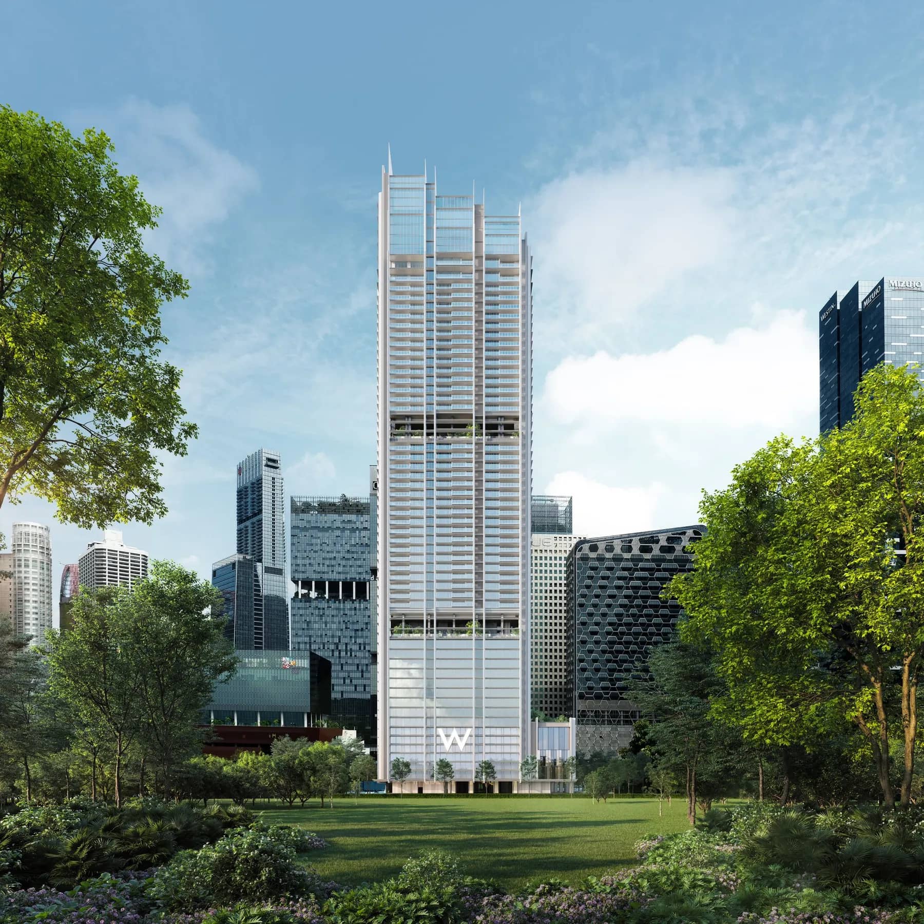 Developer render of W Residences Marina View - Singapore 滨海景苑