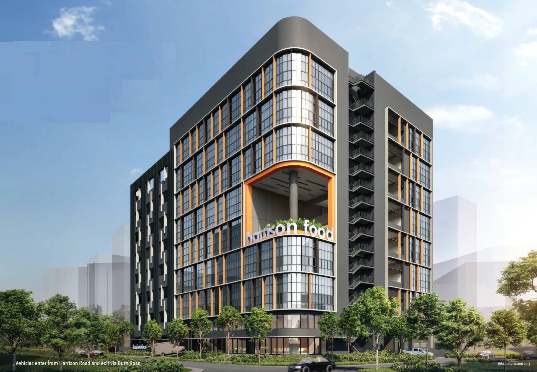 Developer render of Harrison Food Building