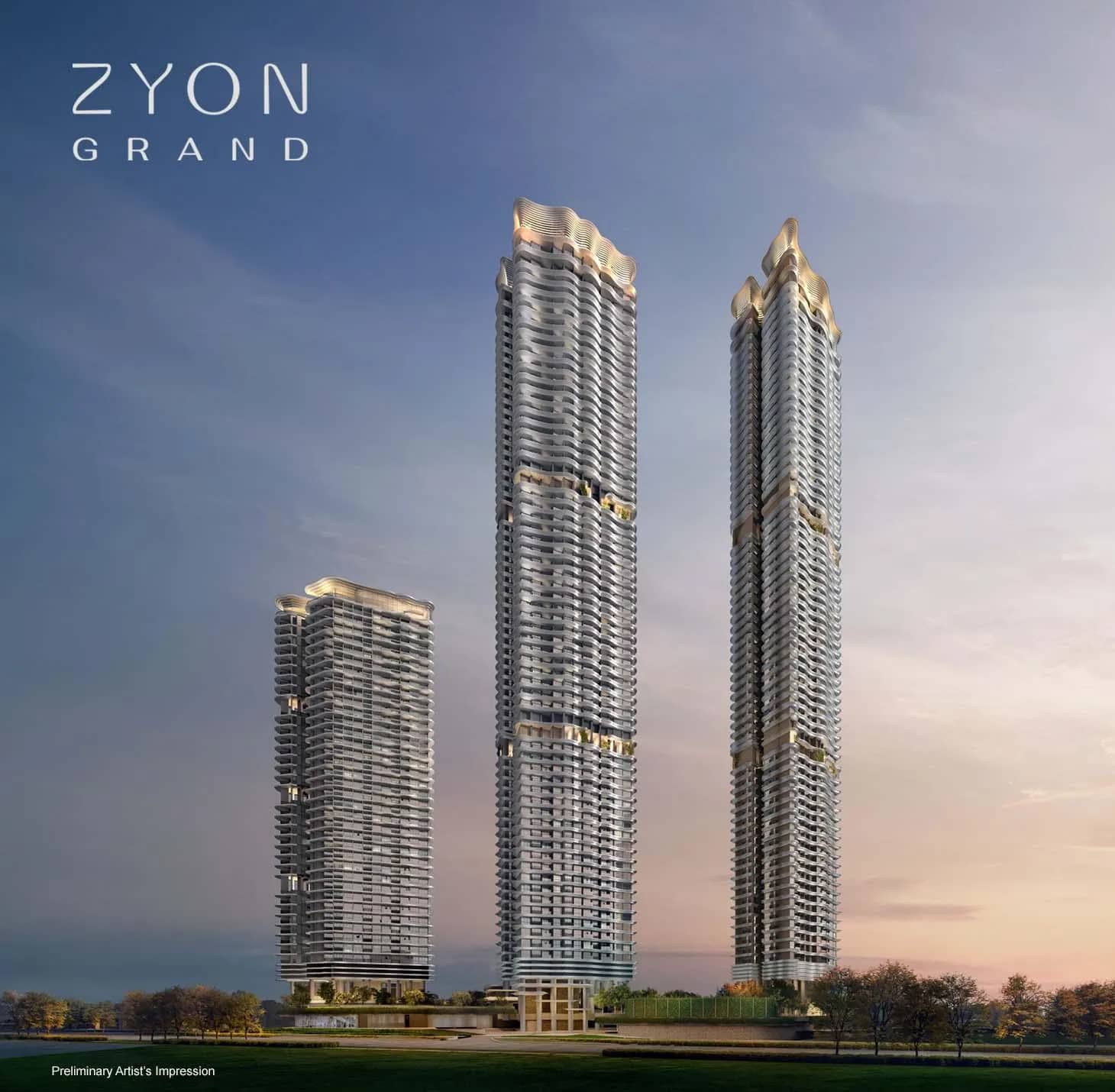 Developer render of Zyon Grand 卓悦峰